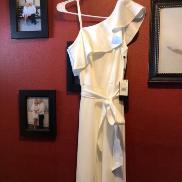 Adrianna Papell One Shoulder Ruffle Jumpsuit - Picture 6 of 13